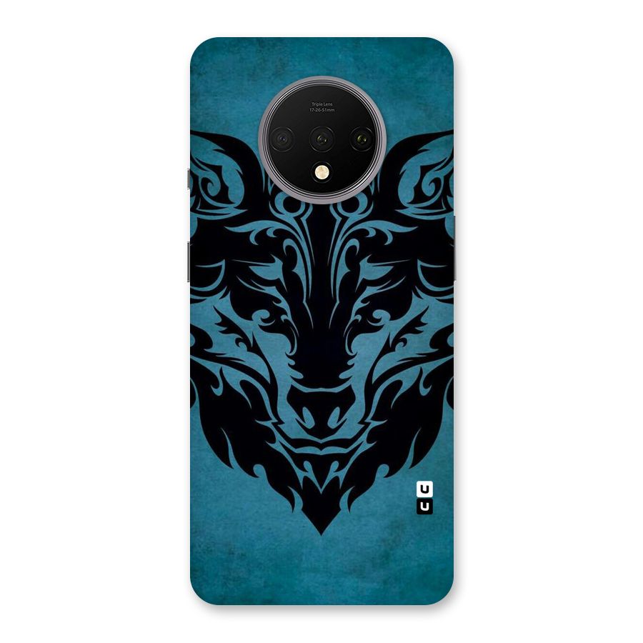 Black Artistic Wolf Back Case for OnePlus 7T