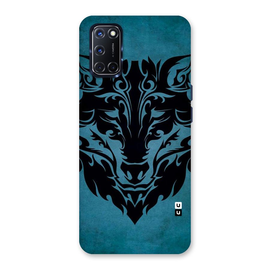Black Artistic Wolf Back Case for Oppo A52
