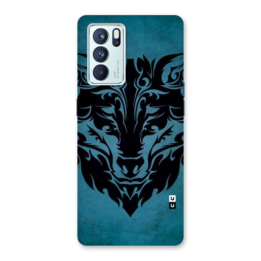 Black Artistic Wolf Back Case for Oppo Reno6 Pro 5G