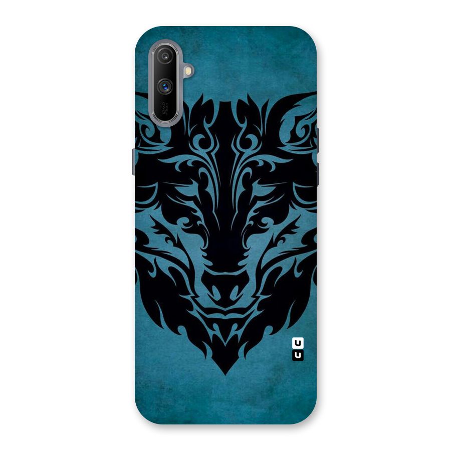 Black Artistic Wolf Back Case for Realme C3