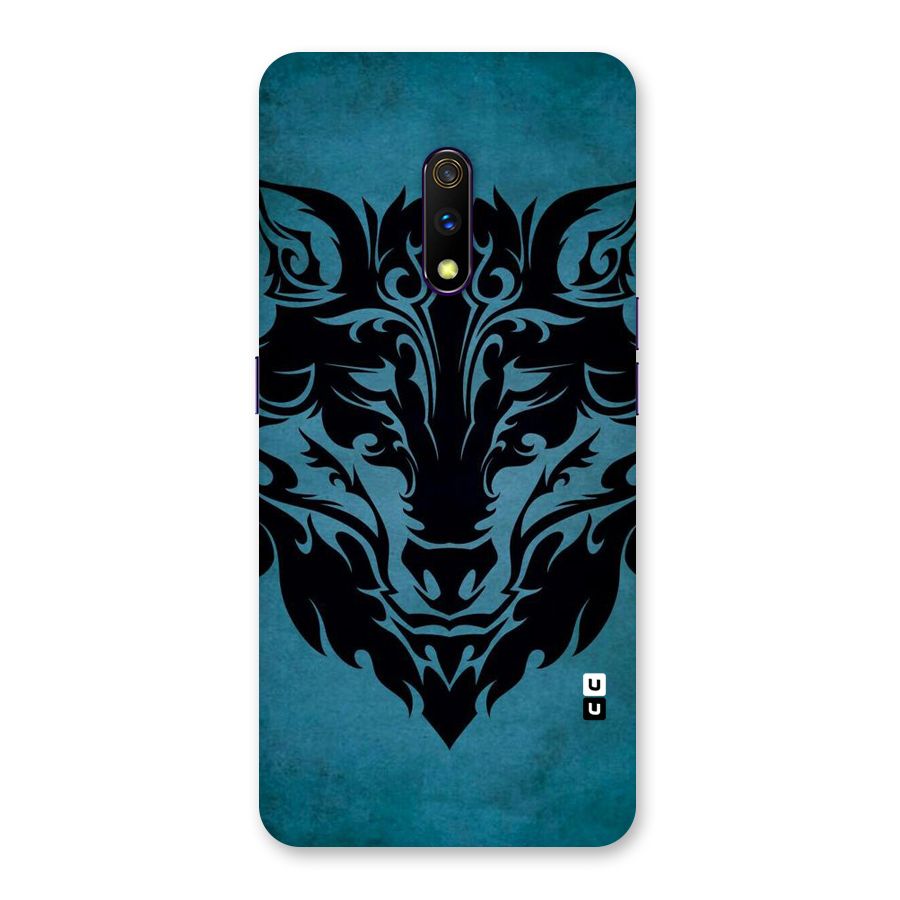 Black Artistic Wolf Back Case for Realme X