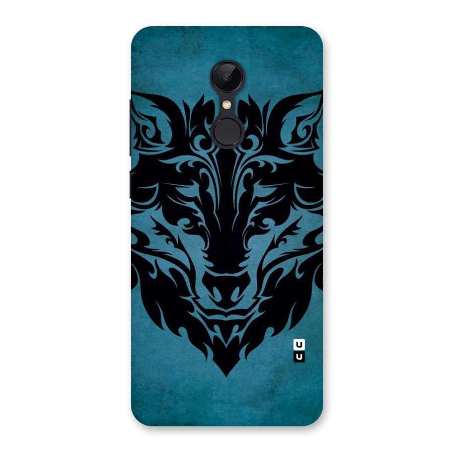 Black Artistic Wolf Back Case for Redmi 5
