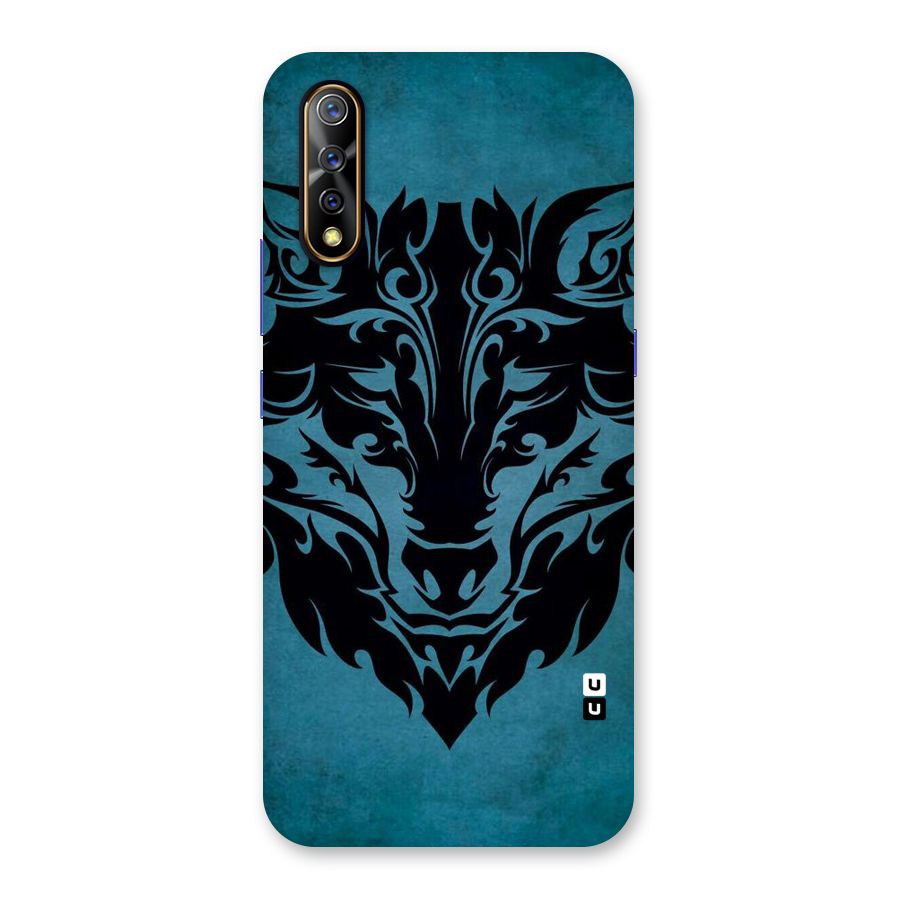 Black Artistic Wolf Back Case for Vivo S1