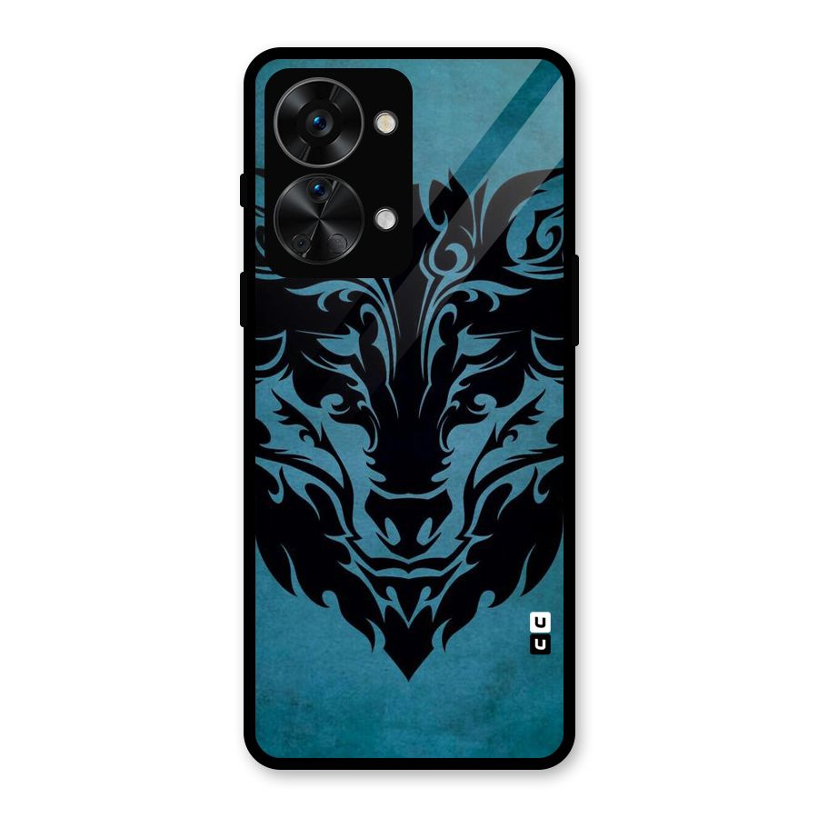 Black Artistic Wolf Glass Back Case for OnePlus Nord 2T