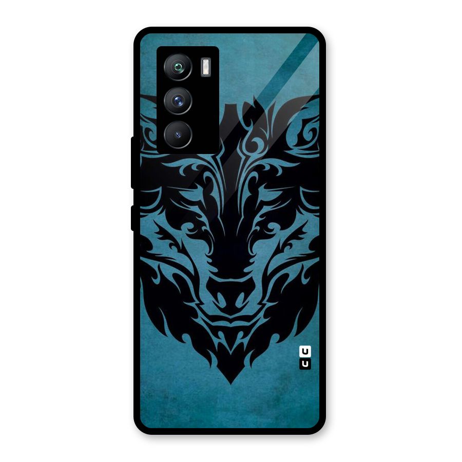 Black Artistic Wolf Glass Back Case for Vivo iQOO 9 SE