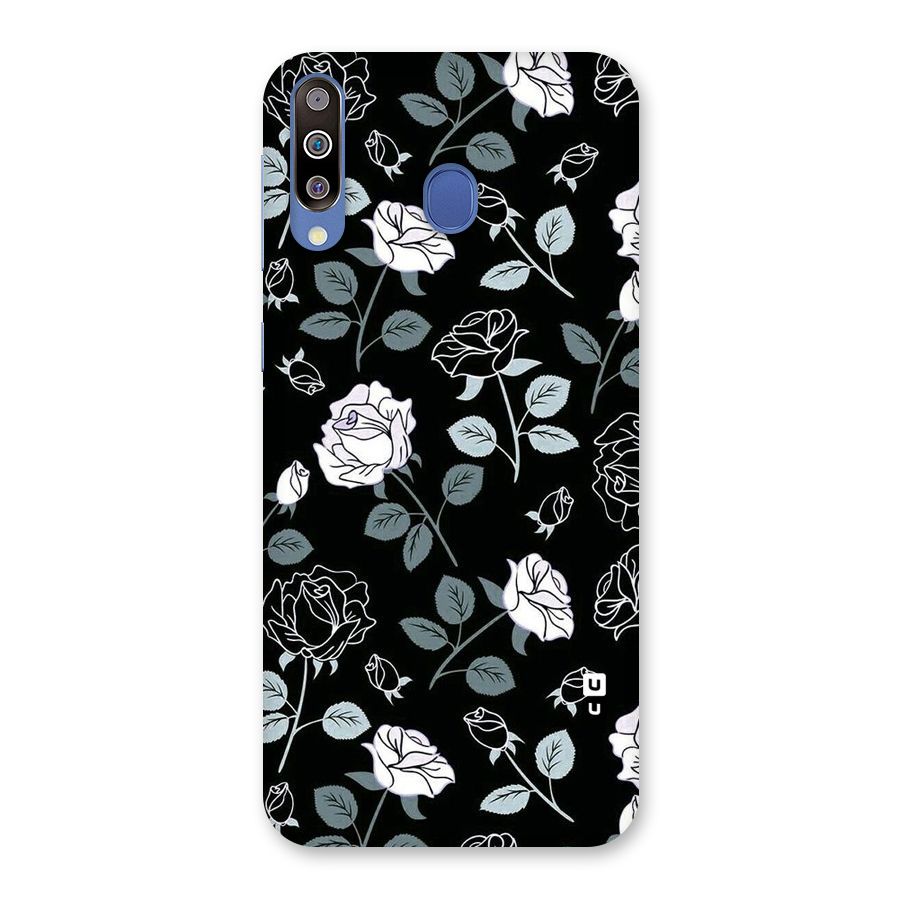 Black Artsy Bloom Back Case for Galaxy M30