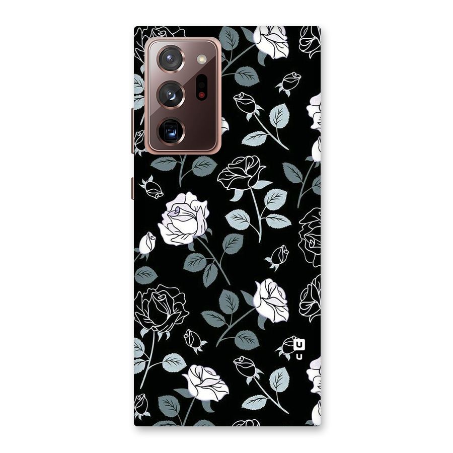 Black Artsy Bloom Back Case for Galaxy Note 20 Ultra