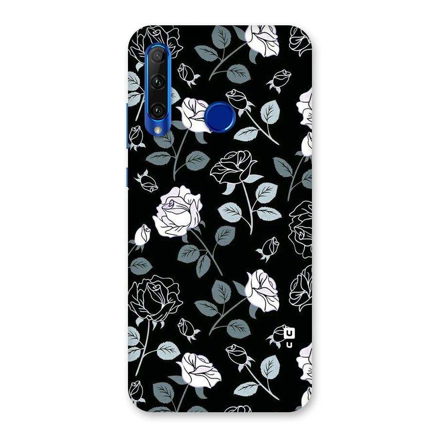 Black Artsy Bloom Back Case for Honor 20i