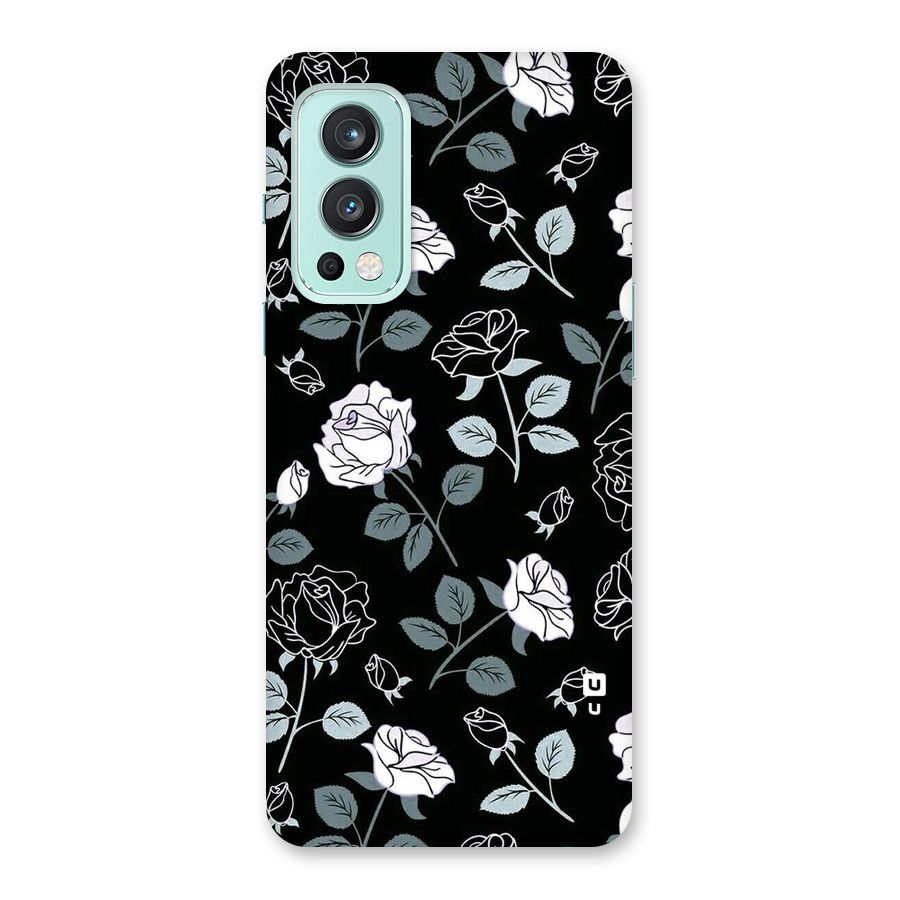 Black Artsy Bloom Back Case for OnePlus Nord 2 5G