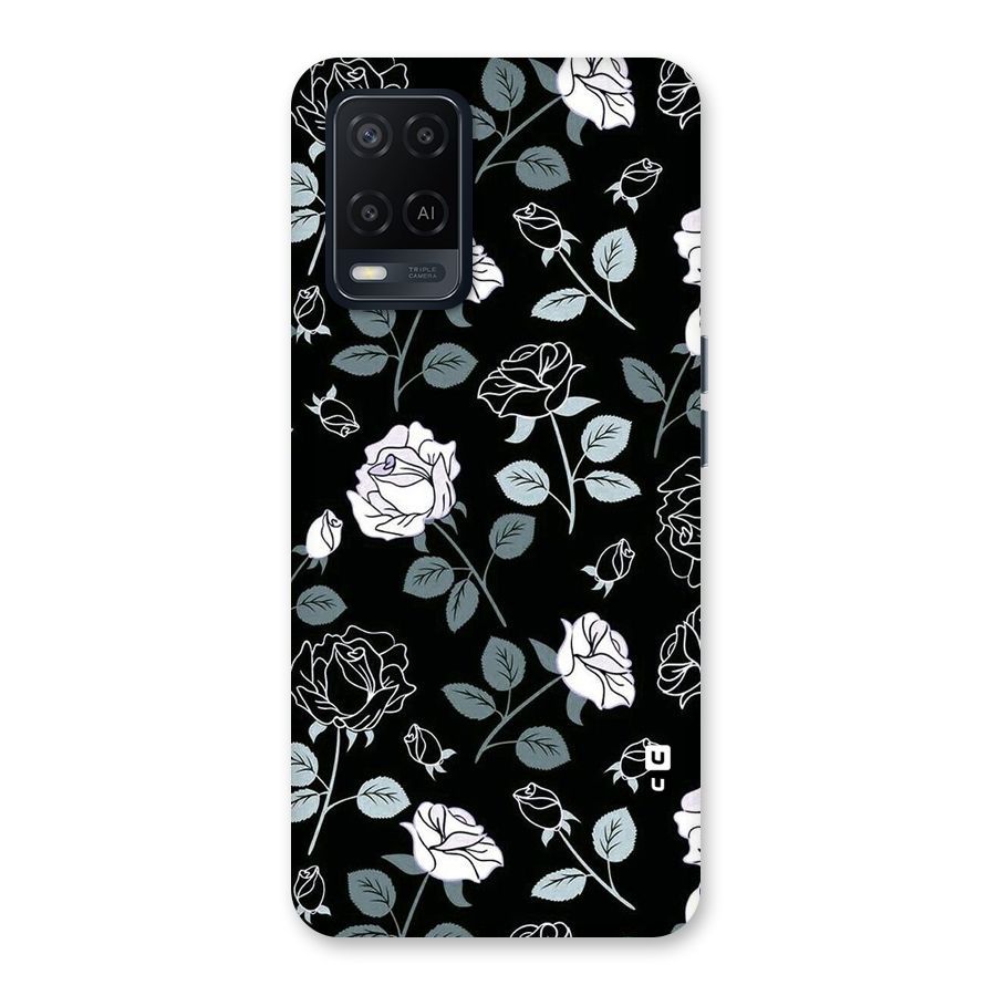 Black Artsy Bloom Back Case for Oppo A54