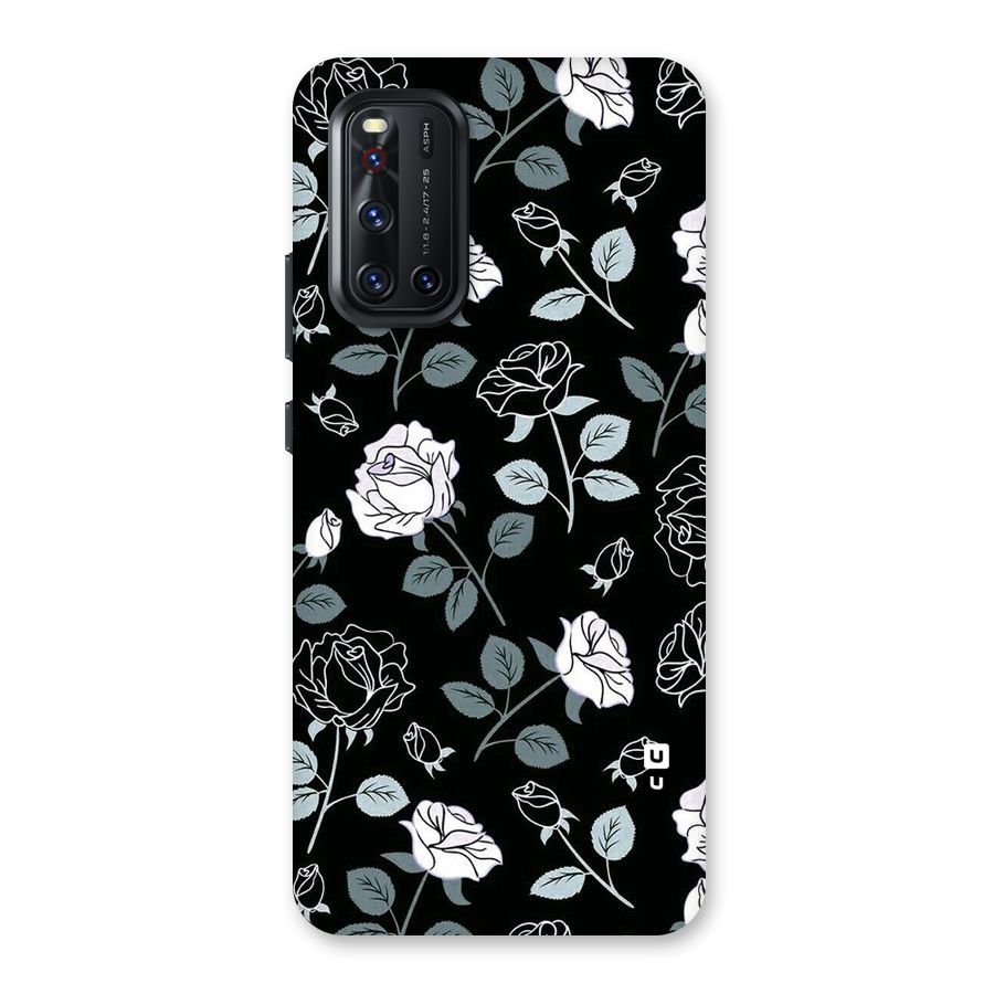 Black Artsy Bloom Back Case for Vivo V19