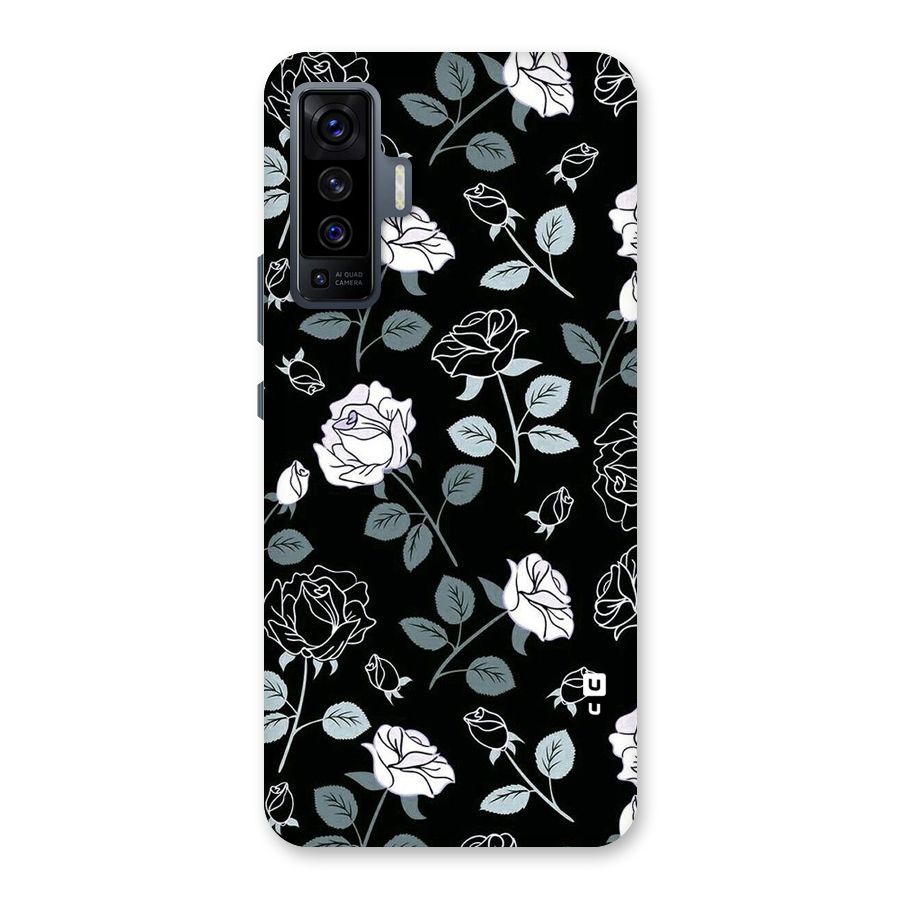 Black Artsy Bloom Back Case for Vivo X50