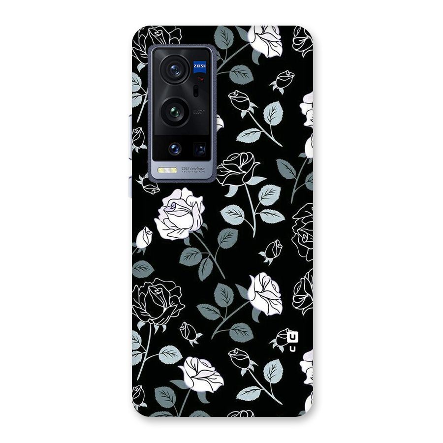 Black Artsy Bloom Back Case for Vivo X60 Pro Plus