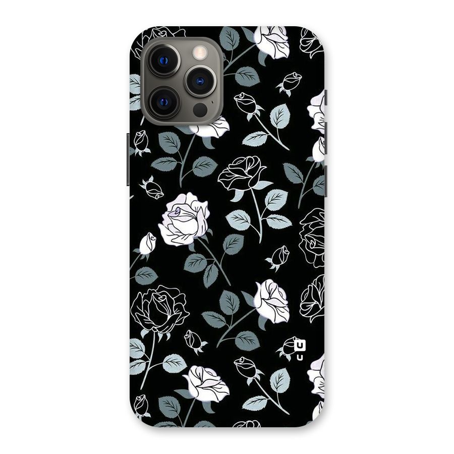 Black Artsy Bloom Back Case for iPhone 12 Pro Max