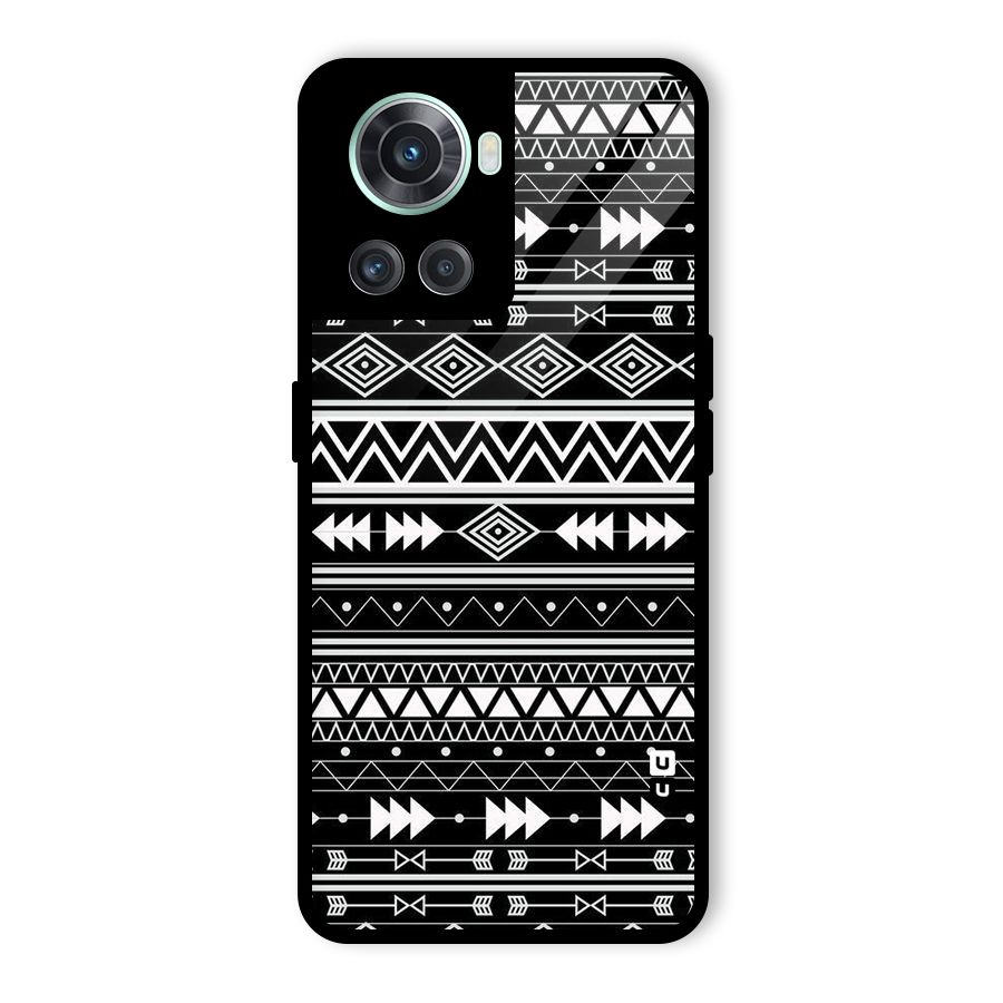 Black Aztec Creativity Glass Back Case for OnePlus 10R