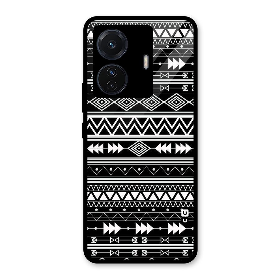 Black Aztec Creativity Glass Back Case for Vivo iQOO Z6 Pro