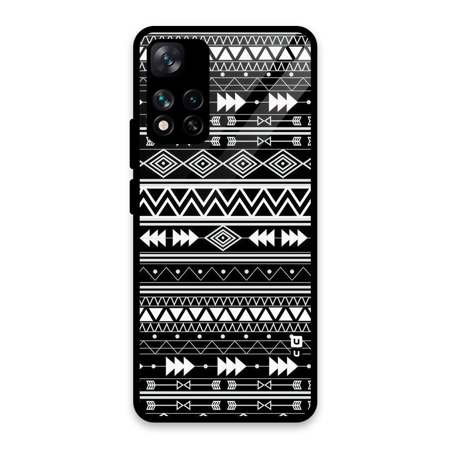 Black Aztec Creativity Glass Back Case for Xiaomi 11i HyperCharge 5G
