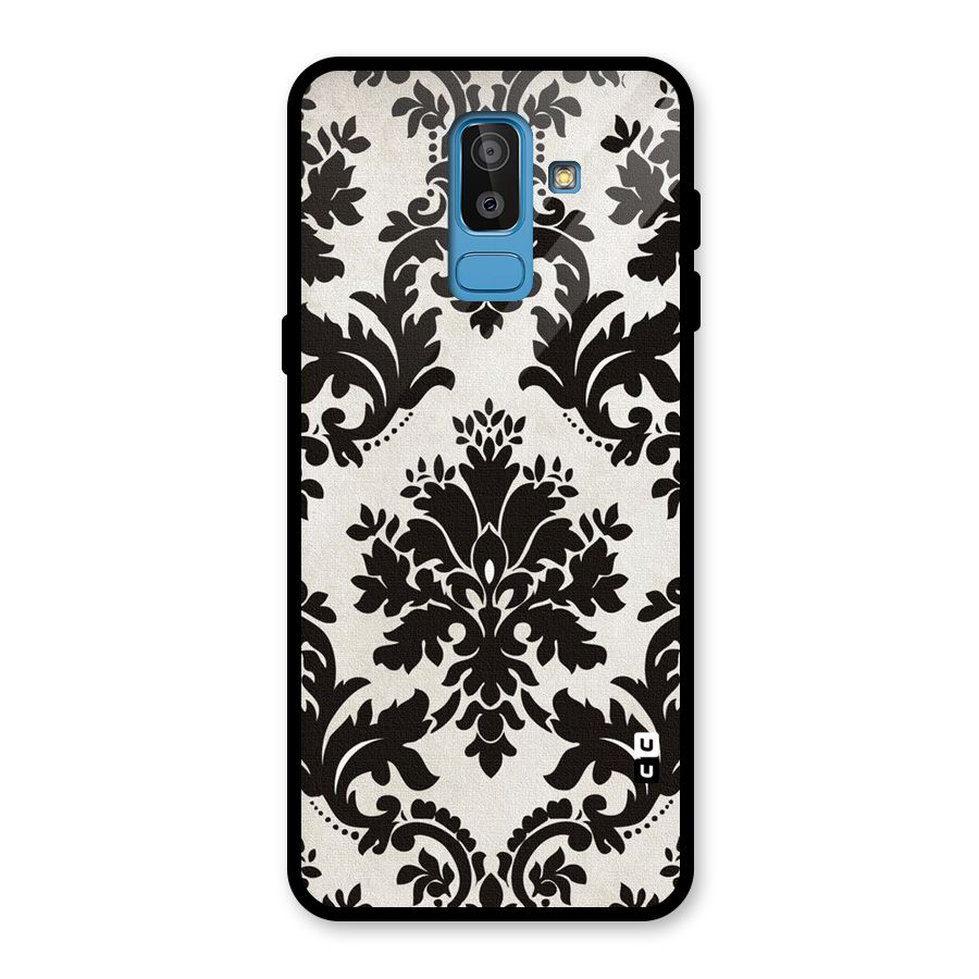 Black Beauty Glass Back Case for Galaxy J8