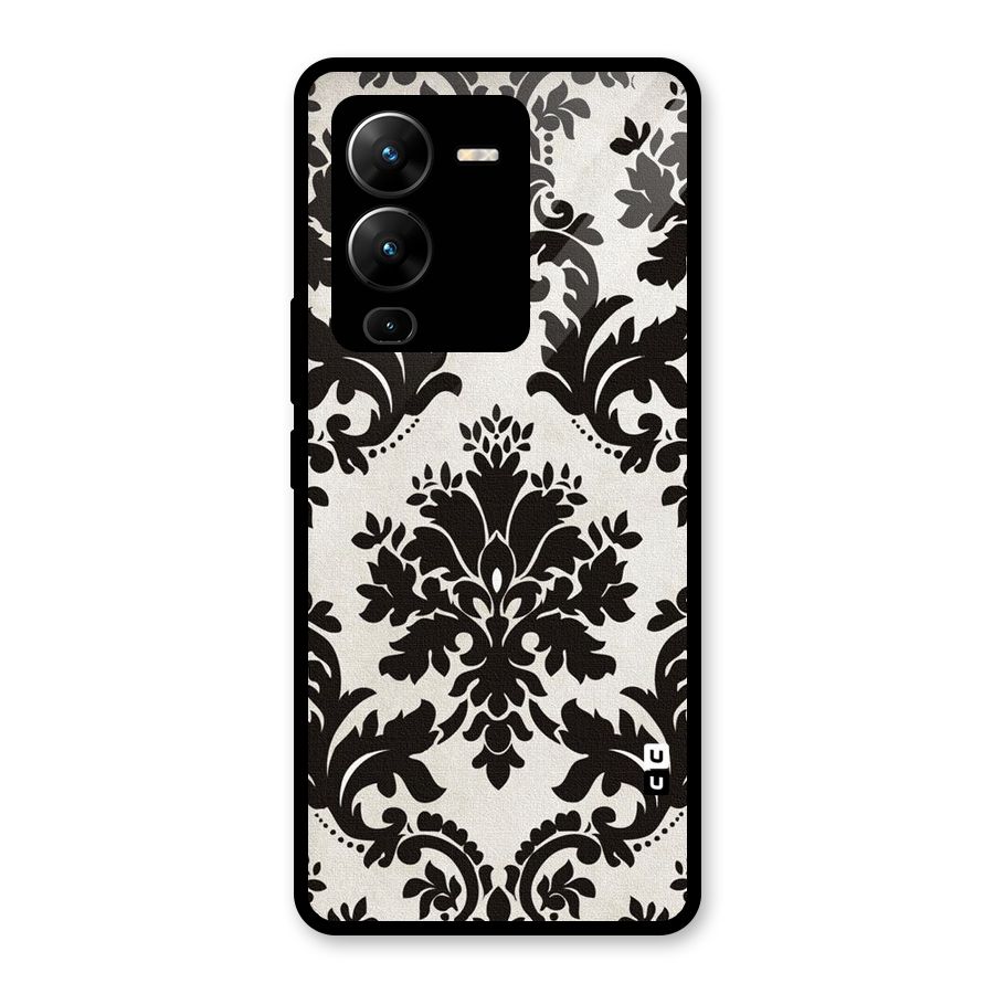 Black Beauty Glass Back Case for Vivo V25 Pro