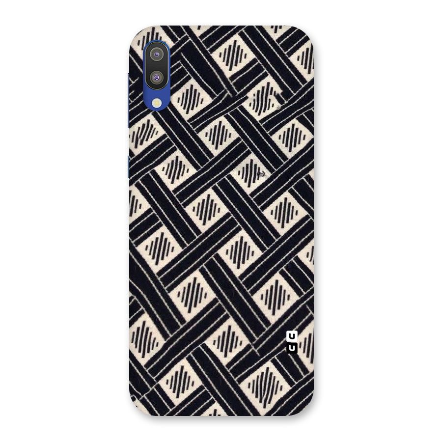 Black Beige Criscros Back Case for Galaxy M10