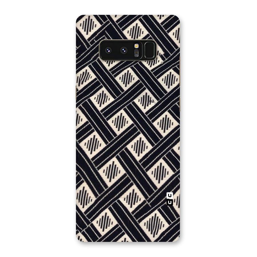 Black Beige Criscros Back Case for Galaxy Note 8
