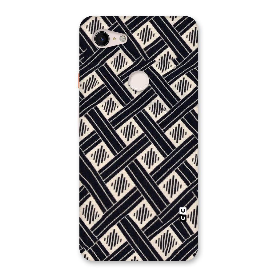 Black Beige Criscros Back Case for Google Pixel 3 XL