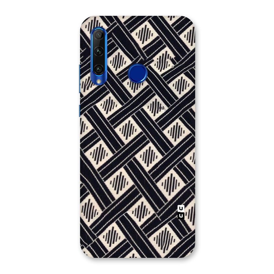 Black Beige Criscros Back Case for Honor 20i