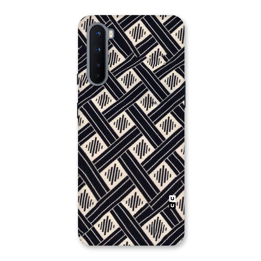 Black Beige Criscros Back Case for OnePlus Nord