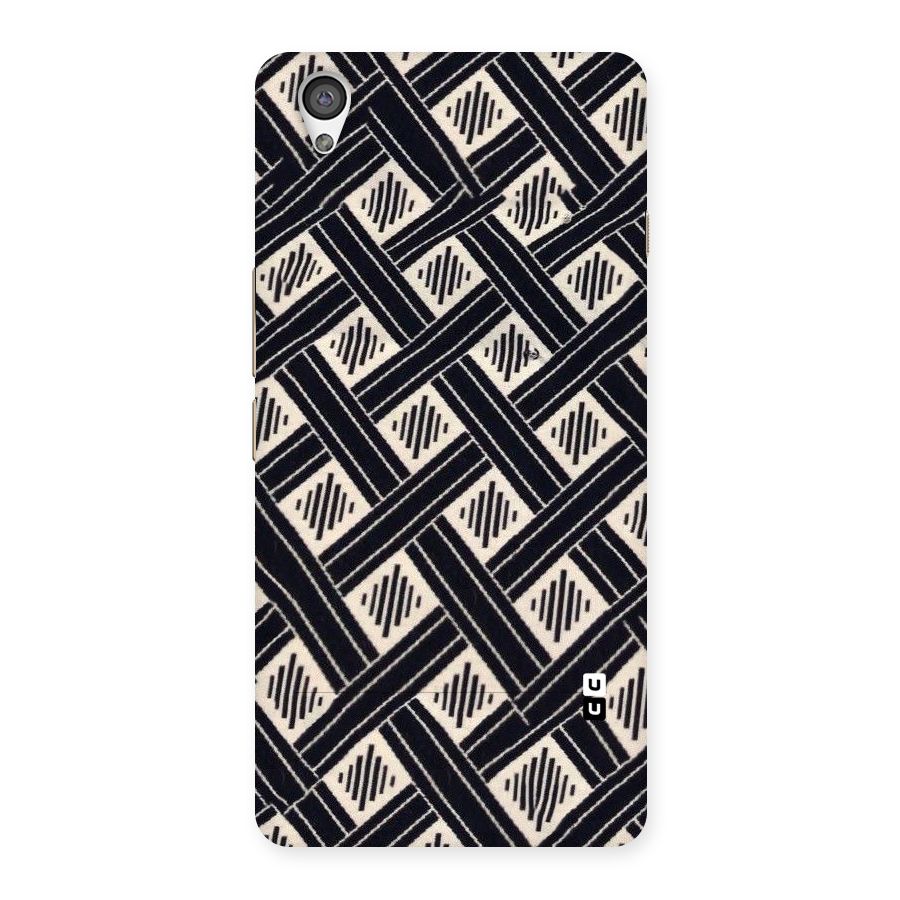 Black Beige Criscros Back Case for OnePlus X