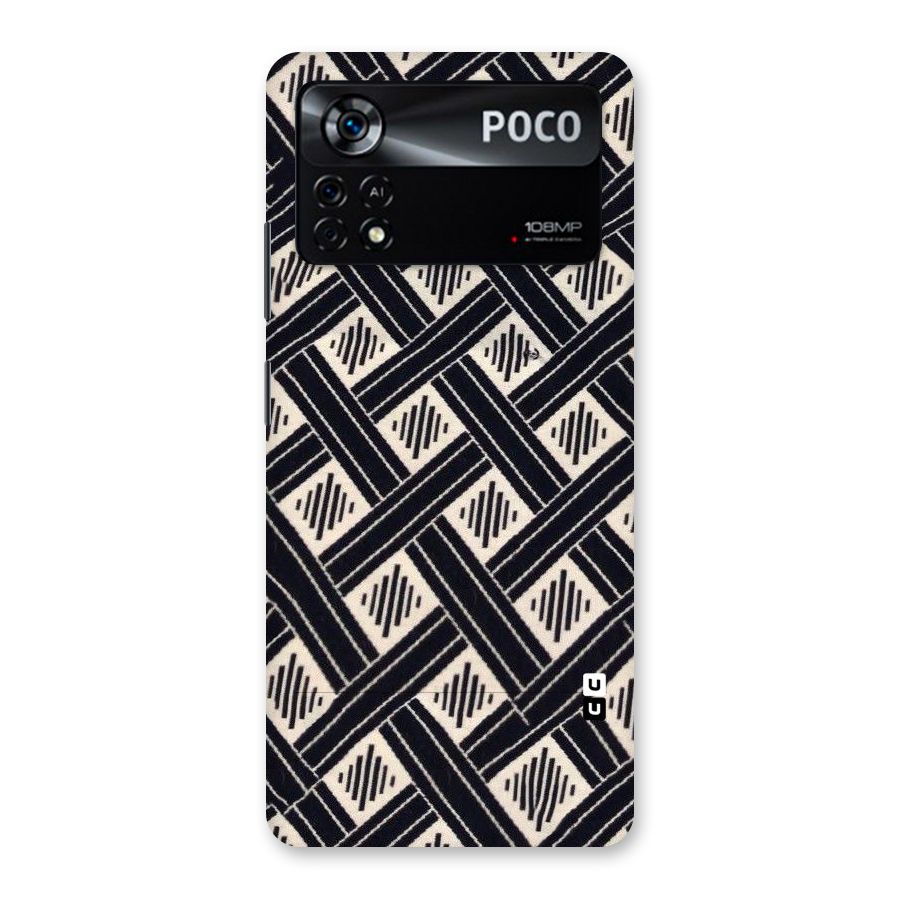 Black Beige Criscros Back Case for Poco X4 Pro 5G