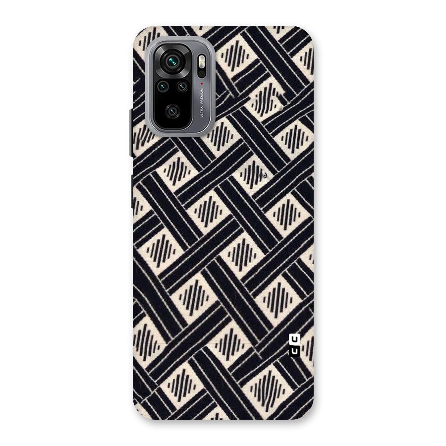 Black Beige Criscros Back Case for Redmi Note 10
