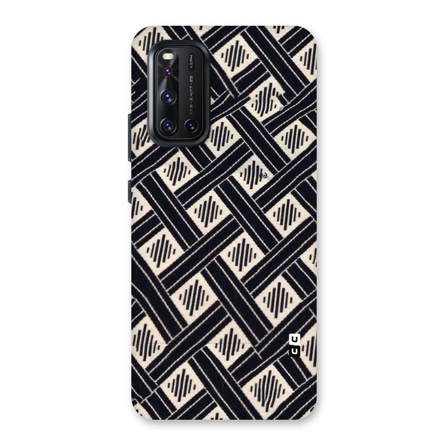 Black Beige Criscros Back Case for Vivo V19