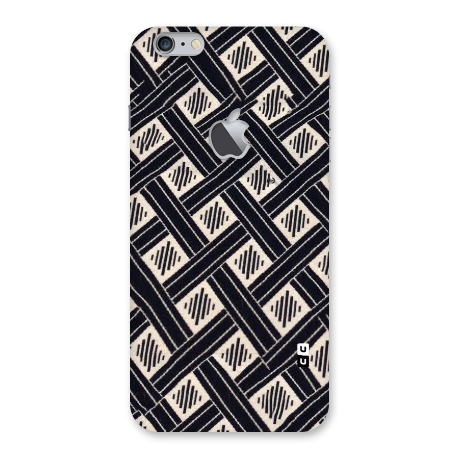Black Beige Criscros Back Case for iPhone 6 Plus 6S Plus Logo Cut