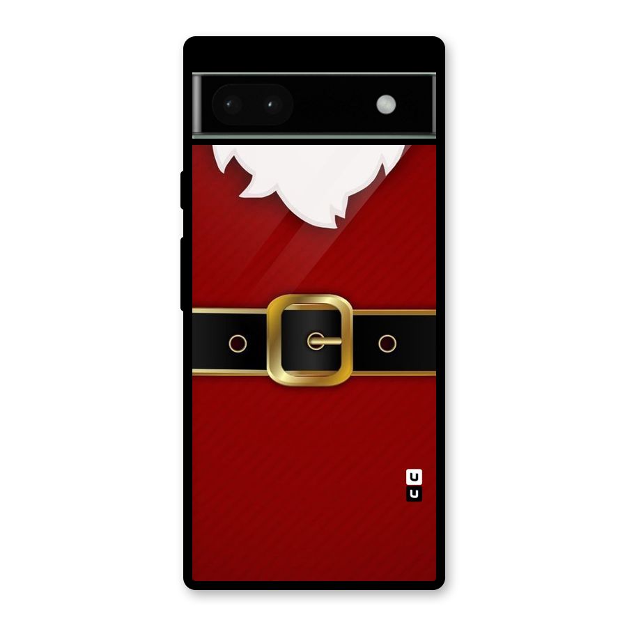 Black Belt Design Glass Back Case for Google Pixel 6a