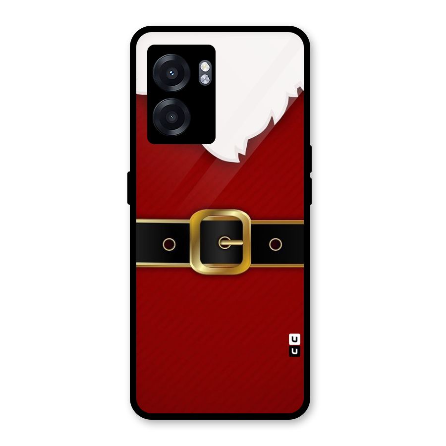 Black Belt Design Glass Back Case for Realme Narzo 50 5G