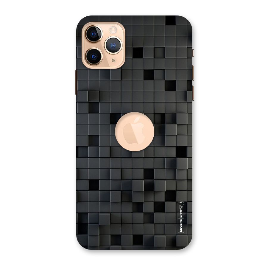 Black Bricks Back Case for iPhone 11 Pro Max Logo Cut