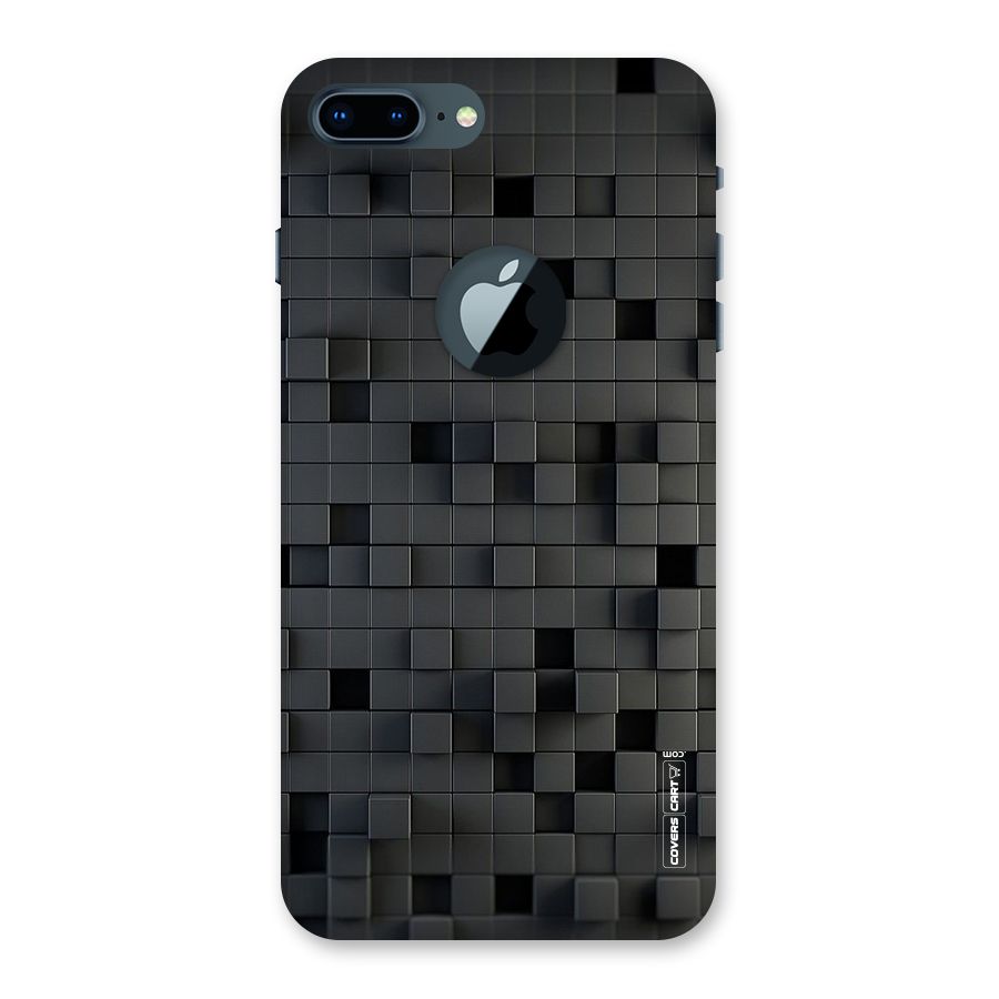 Black Bricks Back Case for iPhone 7 Plus Logo Cut