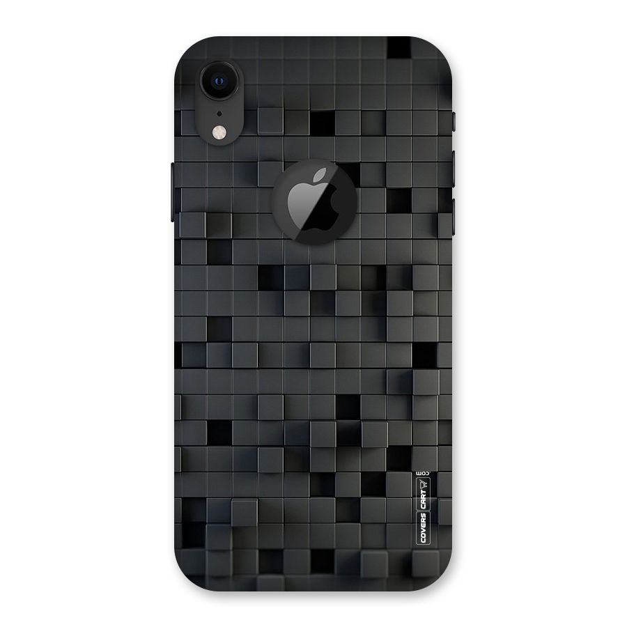 Black Bricks Back Case for iPhone XR Logo Cut