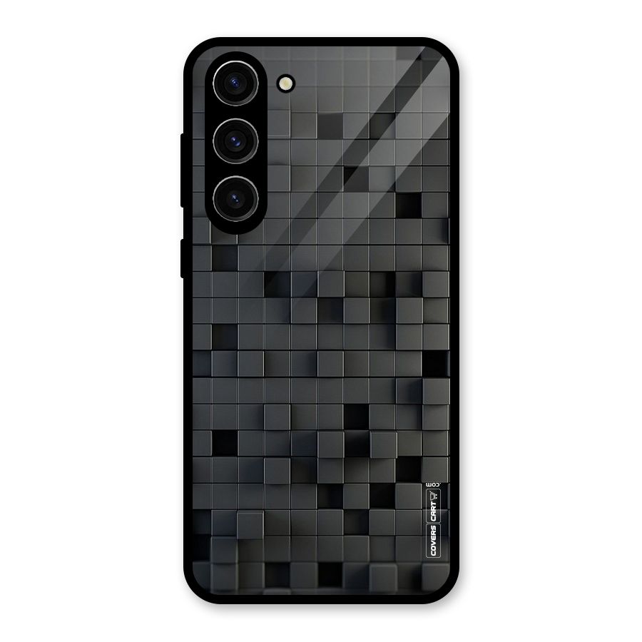Black Bricks Glass Back Case for Galaxy S23 Plus