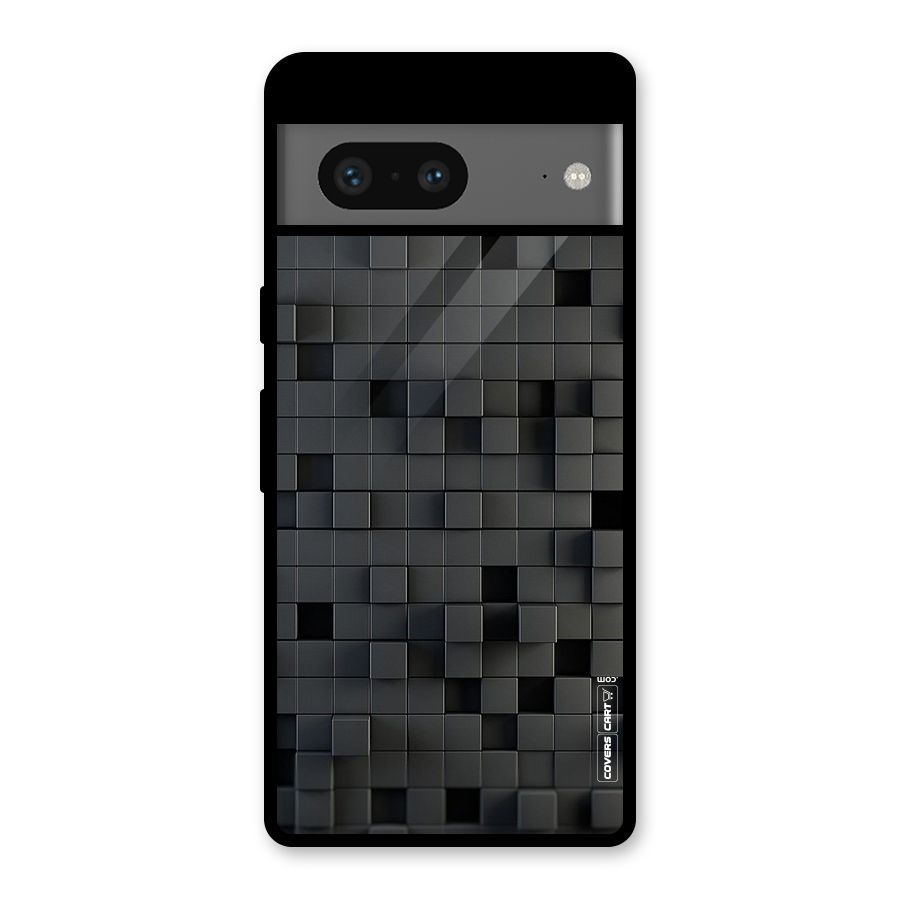 Black Bricks Glass Back Case for Google Pixel 7