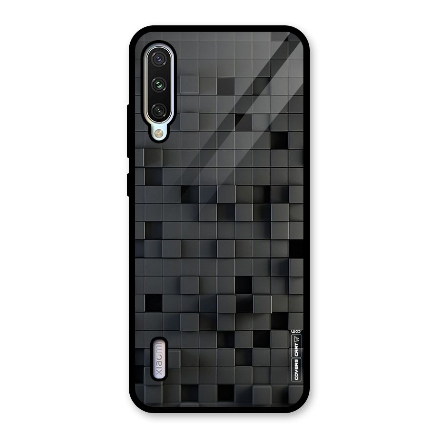 Black Bricks Glass Back Case for Mi A3