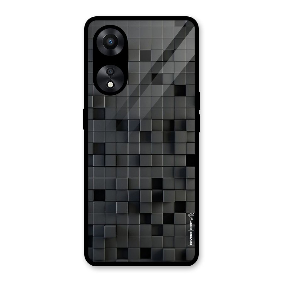 Black Bricks Glass Back Case for Oppo A78