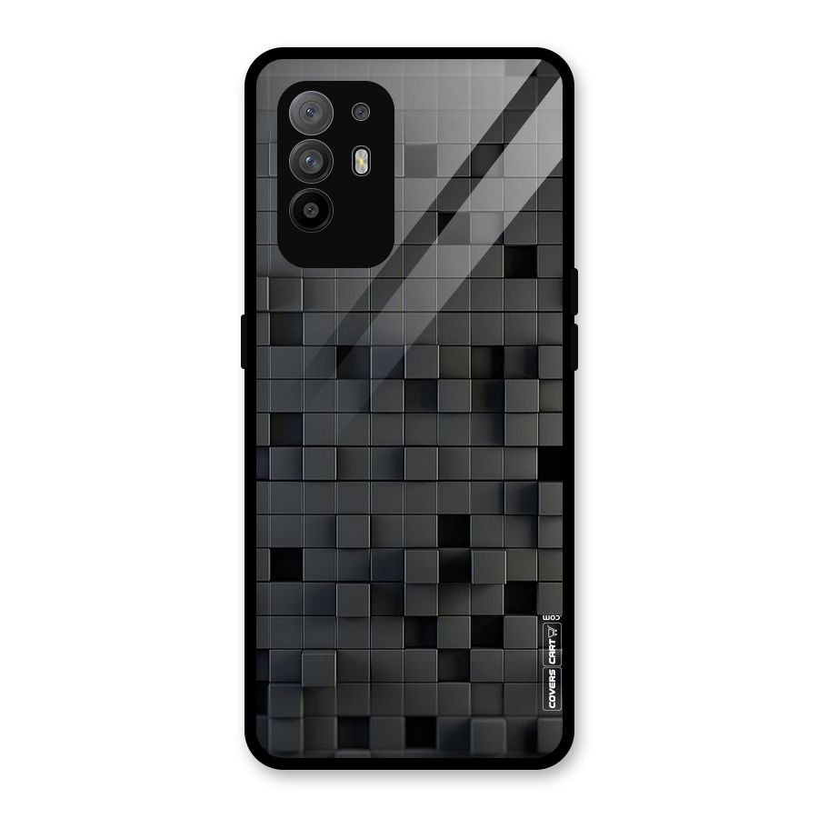 Black Bricks Glass Back Case for Oppo F19 Pro Plus 5G