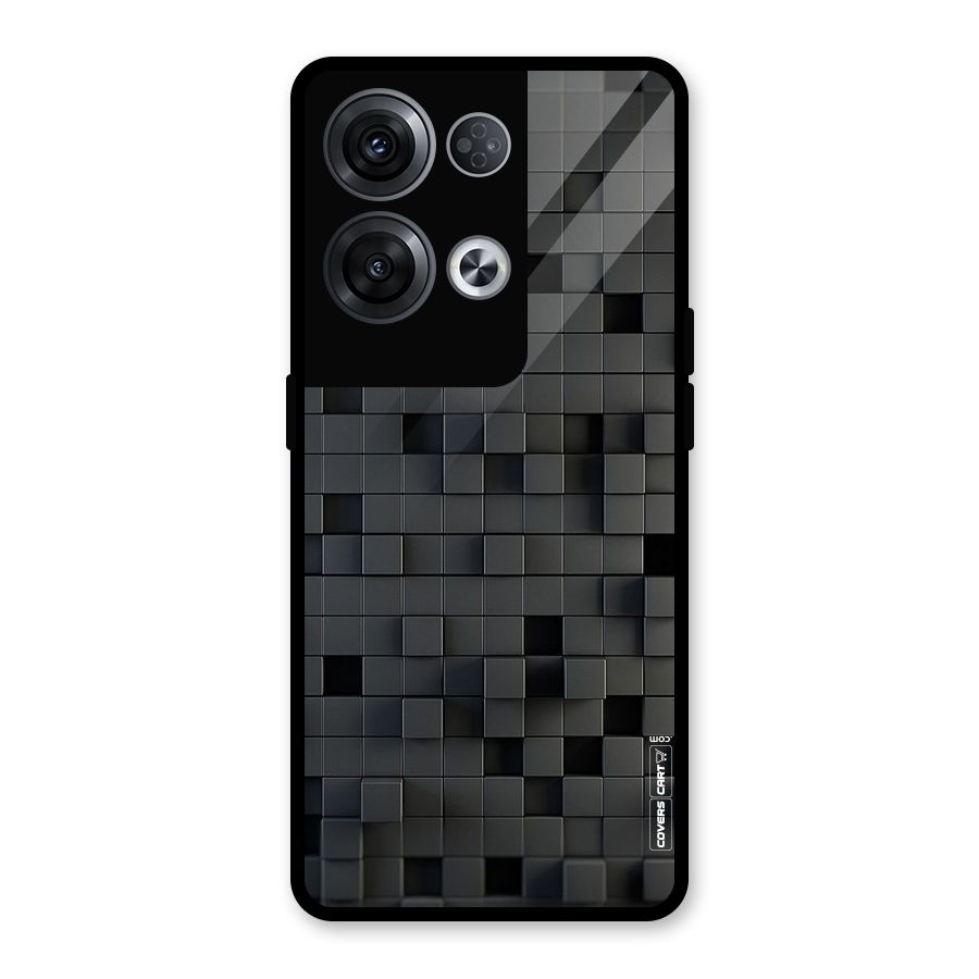 Black Bricks Glass Back Case for Oppo Reno8 Pro 5G
