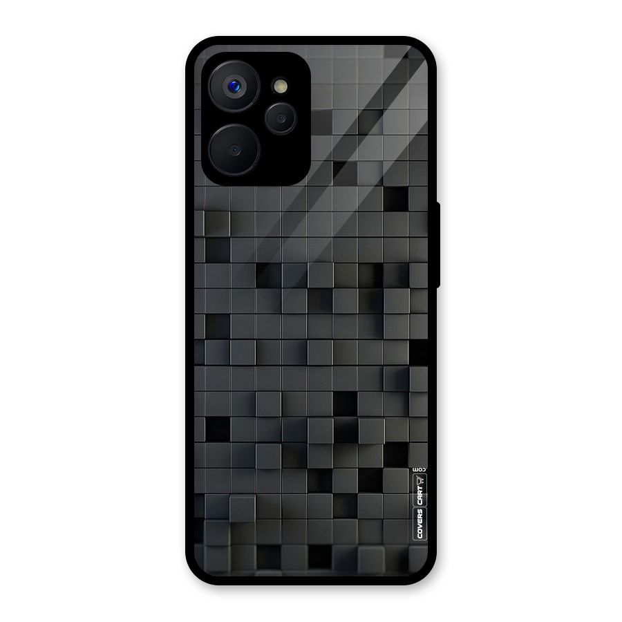 Black Bricks Glass Back Case for Realme 9i 5G