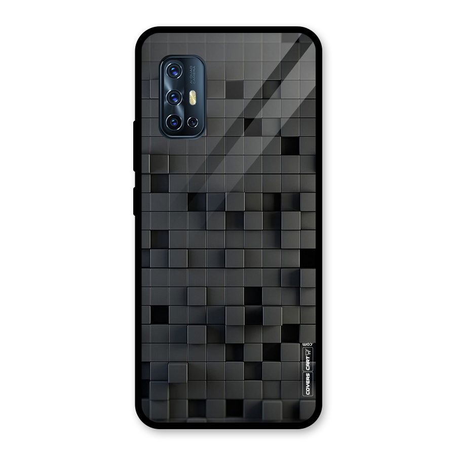 Black Bricks Glass Back Case for Vivo V17