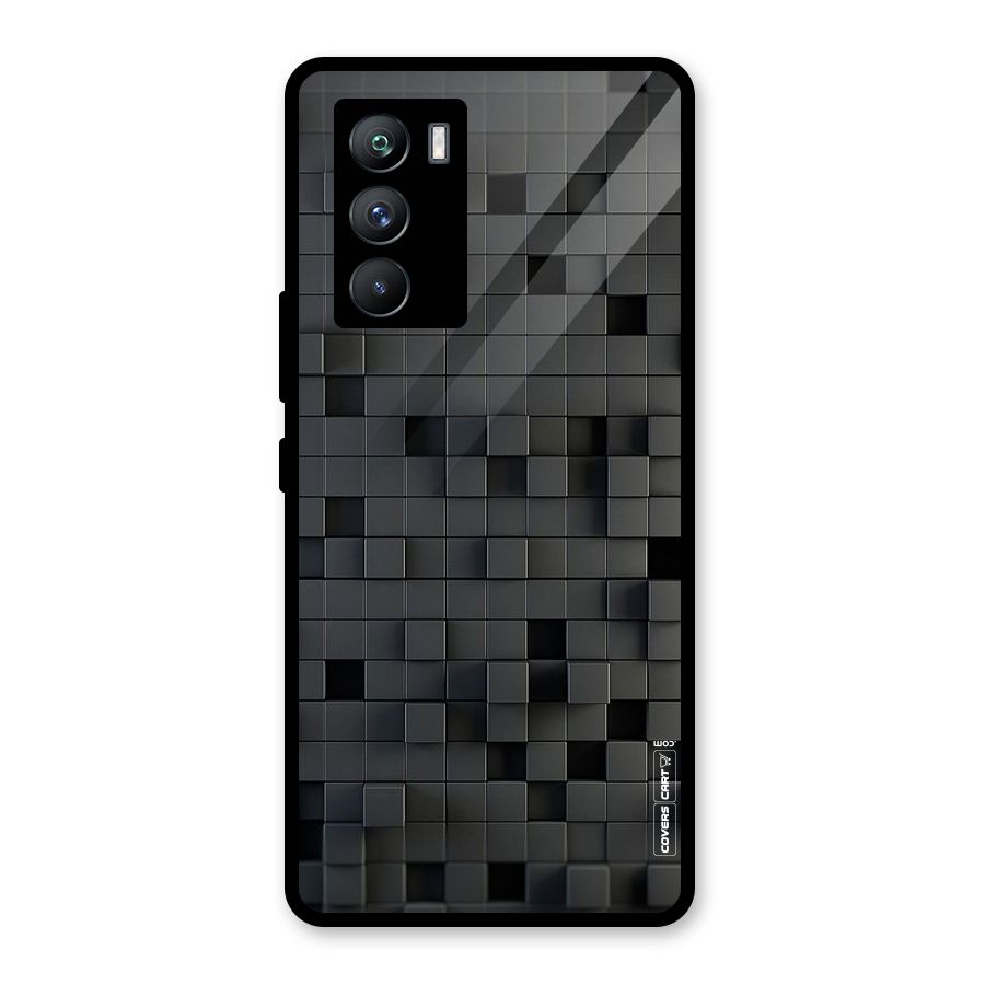 Black Bricks Glass Back Case for Vivo iQOO 9 SE