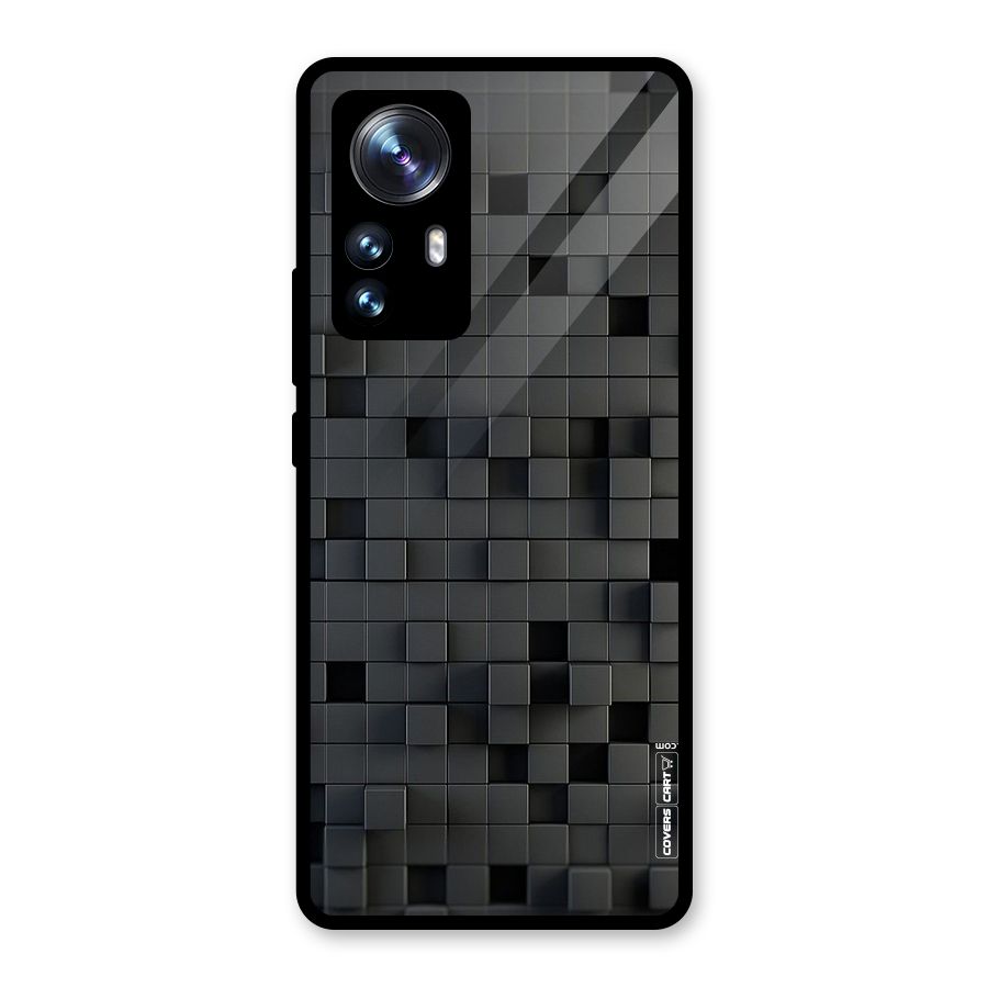 Black Bricks Glass Back Case for Xiaomi 12 Pro