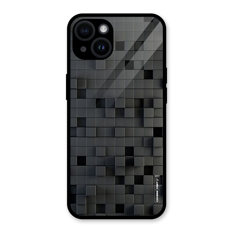 Black Bricks Glass Back Case for iPhone 14