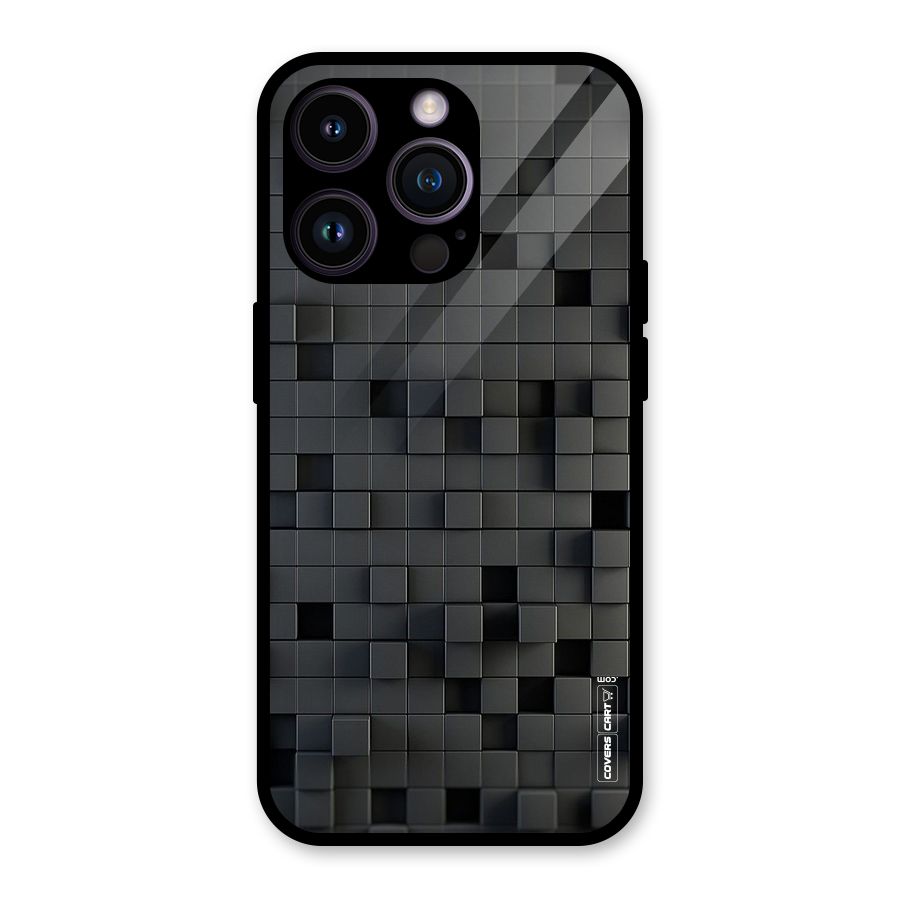 Black Bricks Glass Back Case for iPhone 14 Pro